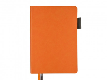 Ежедневник А5 датированный Boston 2027, оранжевый с серым обрезом