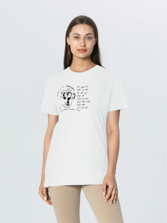Футболка «Цифровые стихи. Есенин», белая
