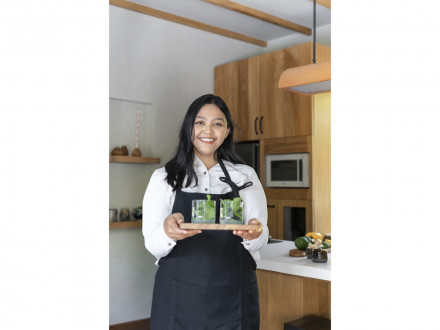 Originalhome фартук из переработанных материалов - сплошной черный