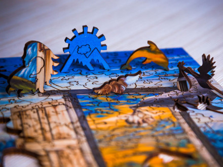 Деревянный пазл Цветок в душе, 220 деталей