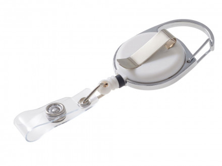 Бейдж с рулеткой-карабин Favor, черный