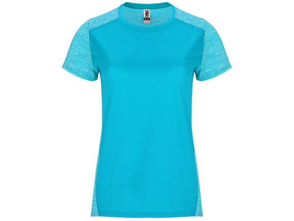 Спортивная футболка Zolder женская, бирюзовый/меланжевый бирюзовый