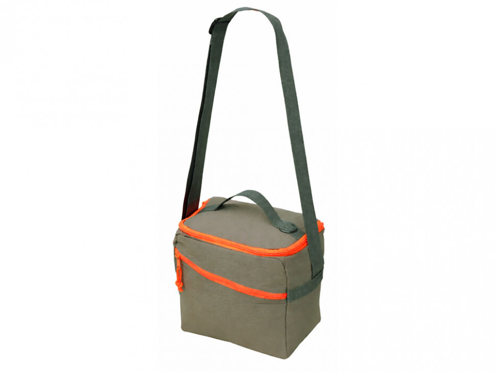 Изотермическая сумка-холодильник Neo Classic c контрастной молнией, серый/оранжевый