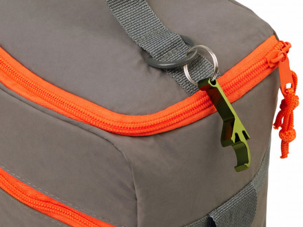 Изотермическая сумка-холодильник Neo Classic c контрастной молнией, серый/оранжевый