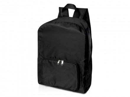 Складной рюкзак EcoFold объемом 15 л из переработанного ПЭТ-пластика - сплошной черный