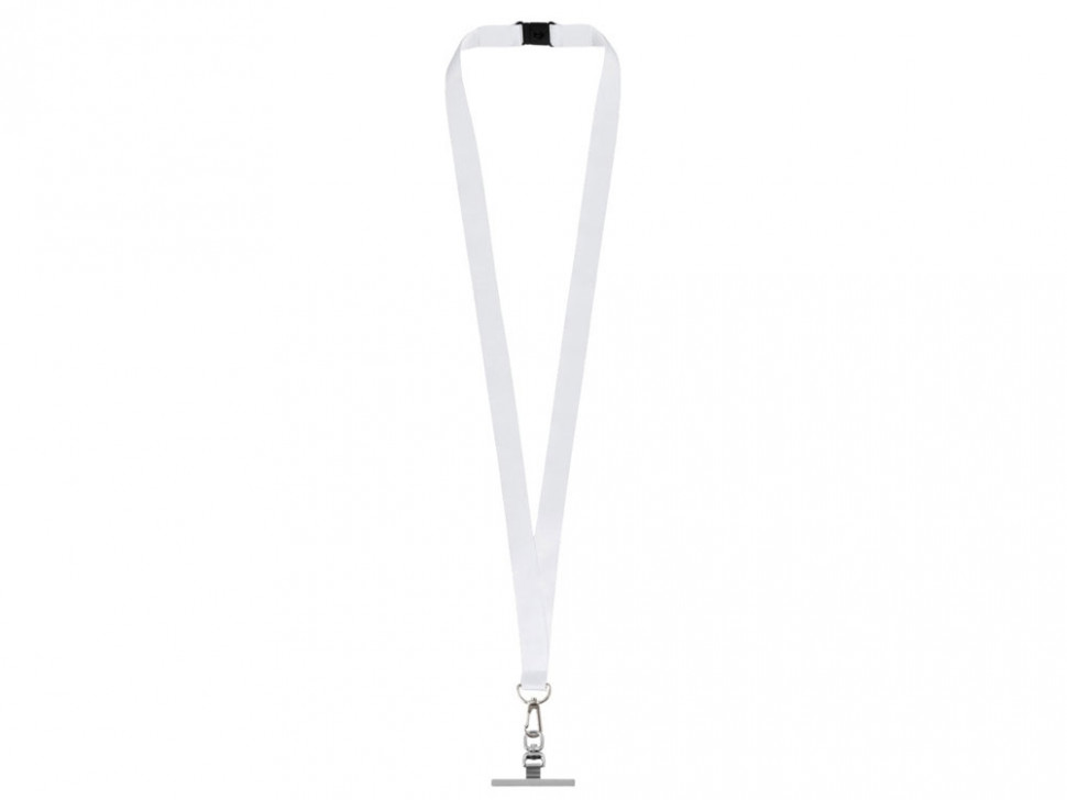 Ланъярд 2 см под сублимацию с трендовым карабином, замком обрыва и металлическим держателем для телефона, серебристый