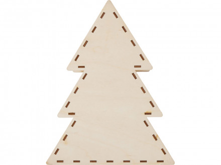 Шкатулка из фанеры в виде елки Firytale , серебристая