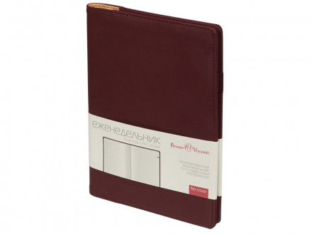Еженедельник недатированный А5 Concept, бордовый