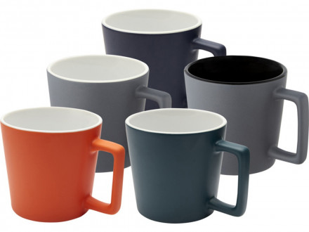 Cali Керамическая кружка объемом 370 мл с матовой отделкой - Белый / Matted Grey