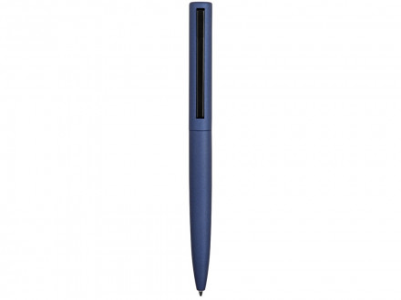 Ручка металлическая шариковая Bevel, синий/черный