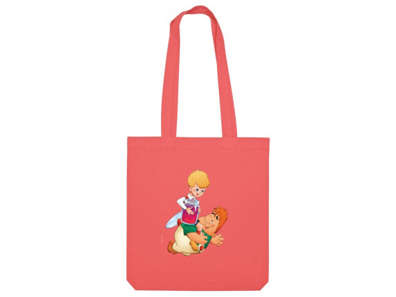 Сумка из плотного хлопка Карлсон, 220 г/м2, коралловый