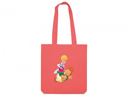 Сумка из плотного хлопка Карлсон, 220 г/м2, коралловый