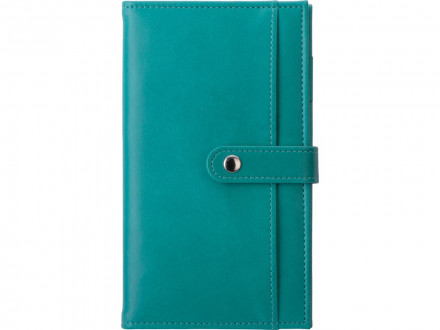 Блокнот-кошелек с сменным блоком А6 Wall Street, 64 листа, бирюзовый