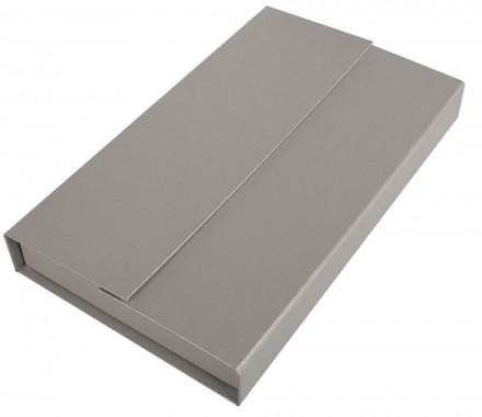 Коробка подарочная под ежедневник, флешку и ручку, серебристая
