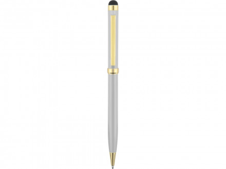 Ручка шариковая Голд Сойер со стилусом, серебристый