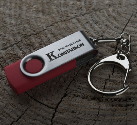 Флешка Twist, красная, 4 Гб