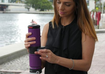 Термостакан Golchi 2 в 1, фиолетовый