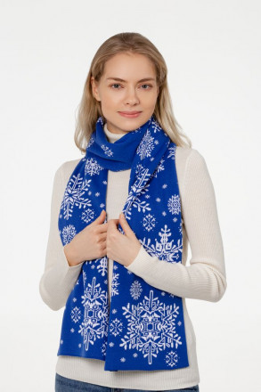 Шарф Snow Fairy, синий (василек)