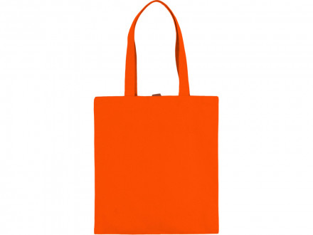 Сумка Clip из хлопка 340 г/м2 с застежкой из экокожи, оранжевый