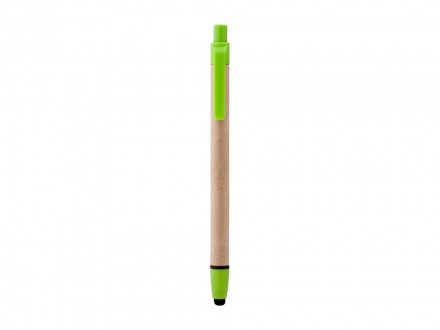 Ручка-стилус шариковая Planet, бежевый/лайм