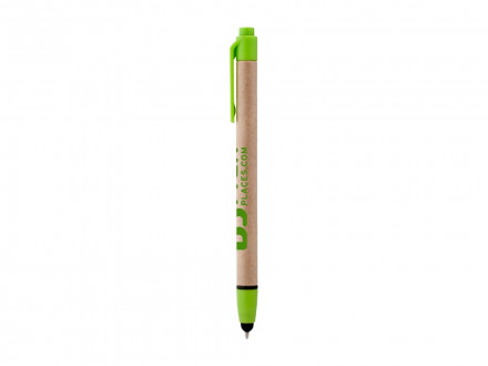 Ручка-стилус шариковая Planet, бежевый/лайм