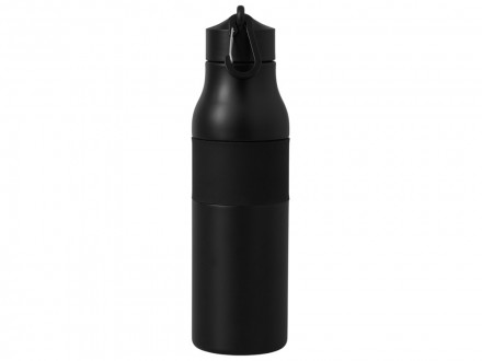 Вакуумная термобутылка с карабином Saddle, 530 мл, черный