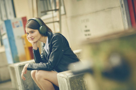 Наушники Sony XB-550, зеленые