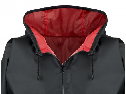 Дождевик Bi-color унисекс, красный/черный
