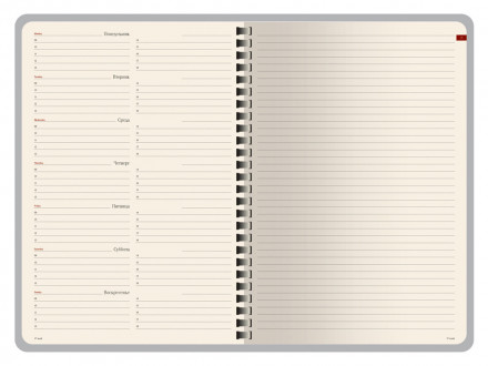 Еженедельник недатированный А5 Concept, коричневый