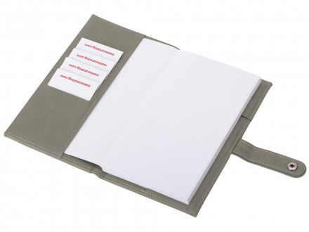 Блокнот-кошелек с сменным блоком А6 Wall Street, 64 листа, темно-серый