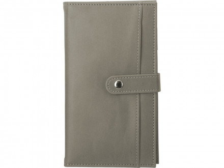 Блокнот-кошелек с сменным блоком А6 Wall Street, 64 листа, темно-серый