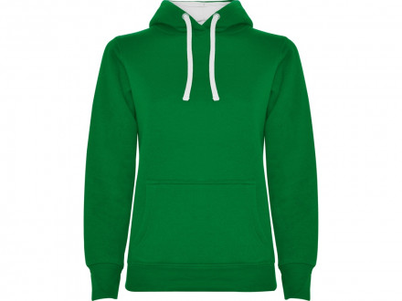 Толстовка с капюшоном Urban женская, зеленый/белый