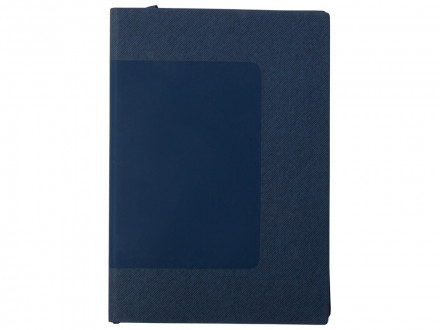 Бизнес блокнот Supreme с вставкой из софт-тача, гибкая обложка, 128 листов, синий