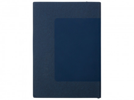 Бизнес блокнот Supreme с вставкой из софт-тача, гибкая обложка, 128 листов, синий