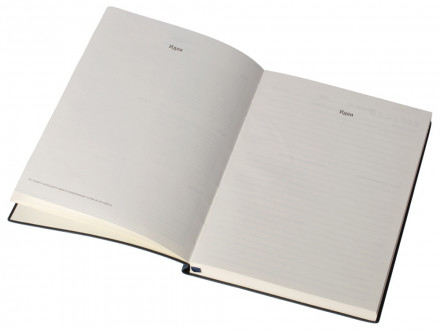 Бизнес блокнот Supreme с вставкой из софт-тача, гибкая обложка, 128 листов, синий