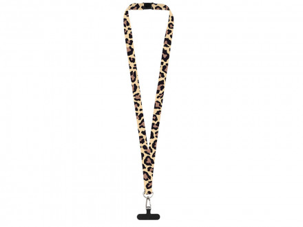 Ланъярд 2 см под сублимацию с трендовым карабином, замком обрыва и узким держателем для телефона из ПЭ, серебристый