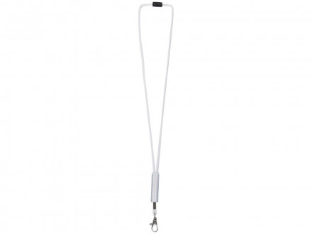 Шнурок Landa с регулируемой вставкой, белый