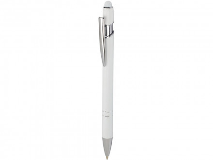 Kish шариковая ручка с серебристой отделкой - Белый (черные чернила)