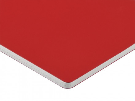 Тетрадь с каменной бумагой А5 Carrara 40 л., линейка, красный