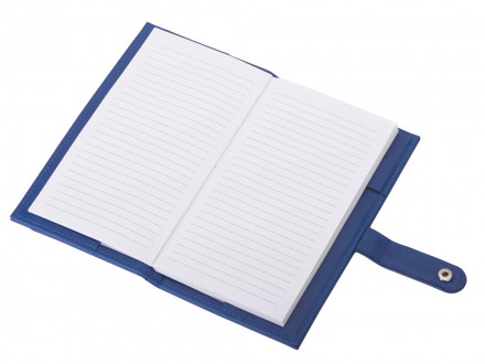 Блокнот-кошелек с сменным блоком А6 Wall Street, 64 листа, синий