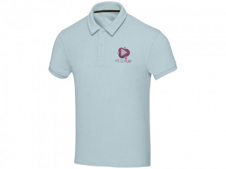 Рубашка поло унисекс Akoya из переработанного махрового материала - Cloud Blue