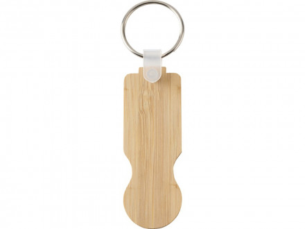 Ronan бамбуковый брелок для ключей в виде чемодана на колесах, натуральный