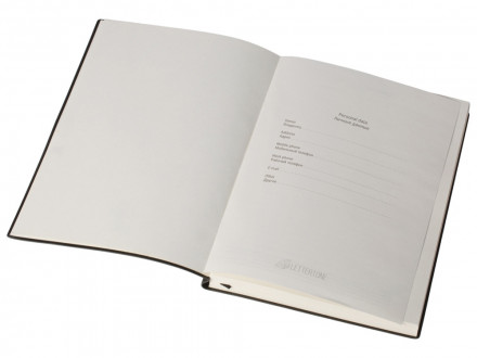 Бизнес блокнот Supreme с вставкой из софт-тача, гибкая обложка, 128 листов, черный