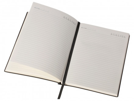 Бизнес блокнот Supreme с вставкой из софт-тача, гибкая обложка, 128 листов, черный