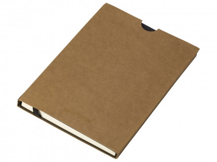 Бизнес блокнот Supreme с вставкой из софт-тача, гибкая обложка, 128 листов, черный