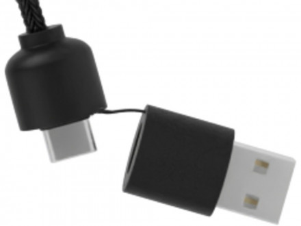 SCX.design C38 Зарядный кабель 3 в 1 из переработанного PET-пластика с белой подсветкой и квадратным деревянным корпусом, дерево