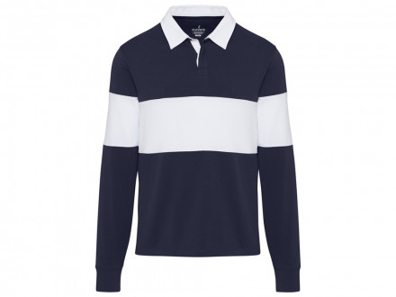 Clyde толстовка-поло унисекс для регби - Темно - синий / Белый