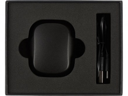 Беспроводные наушники с шумоподавлением c подсветкой лого Lites, черные (Р)