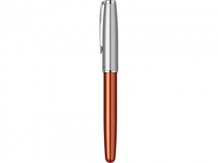 Ручка-роллер Parker Sonnet Essentials Orange SB Steel CT, цвет чернил black,перо: F, в подарочной упаковке.
