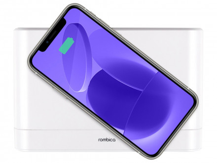 Часы с беспроводным зарядным устройством Rombica Timebox 1, белый (P)